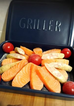 グリラー☆サーモンとトマトのチーズ焼き-レシピのメイン写真