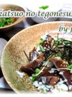 簡単!鰹のたたきで手ごね寿司-レシピのメイン写真