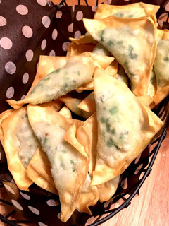パリパリ!しらすとネギのワンタン包み揚げ-レシピのメイン写真