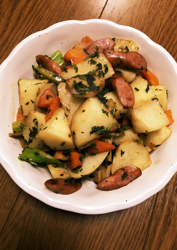 ソーセージと根菜の中華炒め-レシピのメイン写真