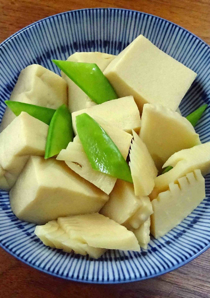 旬のたけのこと高野豆腐の煮物-レシピのメイン写真