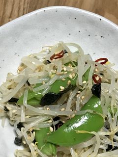 もやしとスナップえんどうの韓国風ナムル-レシピのメイン写真