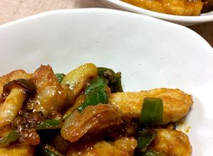 ☆カツ用肉のカレーケチャップ炒め☆-レシピのメイン写真