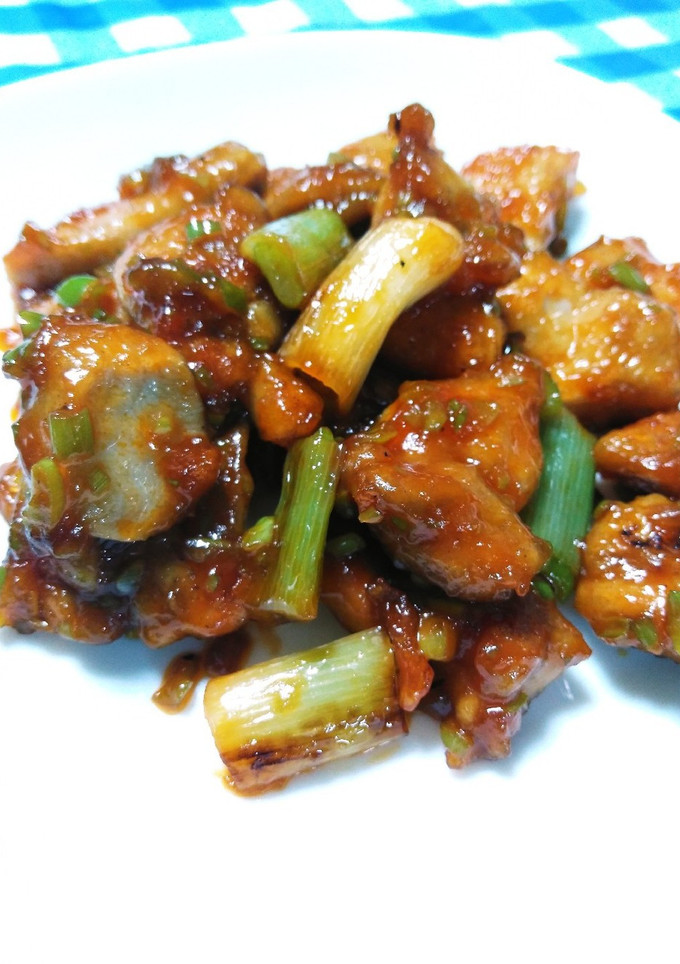簡単!美味しい!鶏肉とネギの甘酢炒め煮-レシピのメイン写真