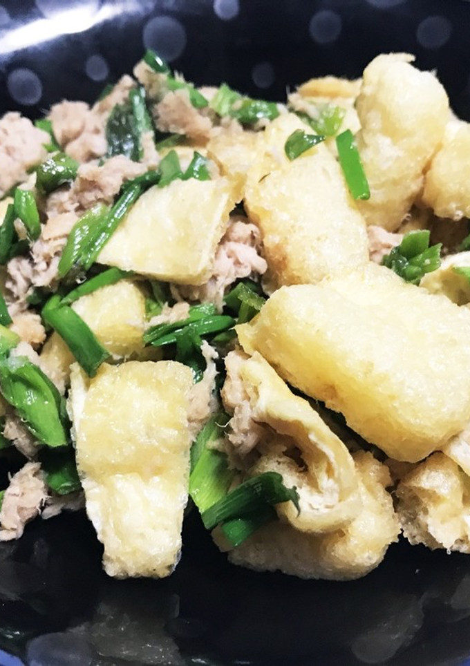 簡単！油揚げとアサツキの炒め物-レシピのメイン写真