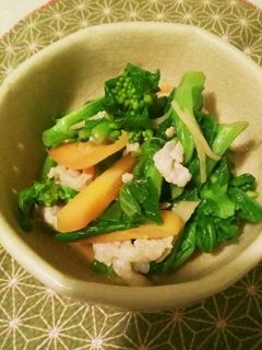 菜花の煮びたし(豚肉入り)-レシピのメイン写真