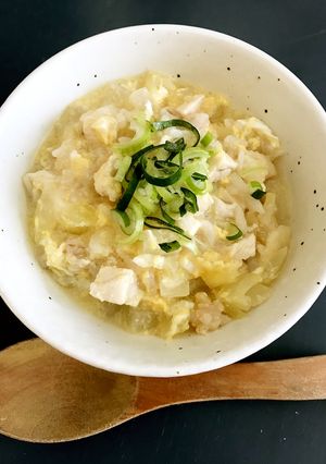 風邪の時に☆大根と鶏胸肉の味噌おじや-レシピのメイン写真