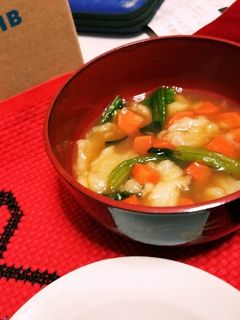 野菜たっぷりすいとん-レシピのメイン写真