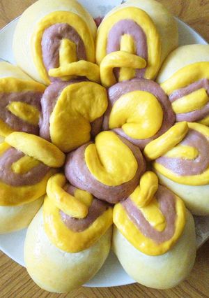 お花ちぎりパン！きなこクリーム入り(3)-レシピのメイン写真