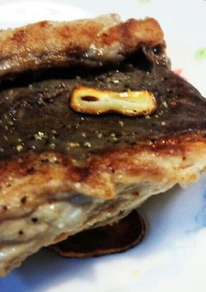 マグロの血合いガーリックステーキ-レシピのメイン写真