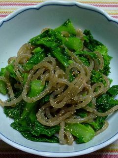 菜花と糸こんにゃくの焼たらこ和え-レシピのメイン写真