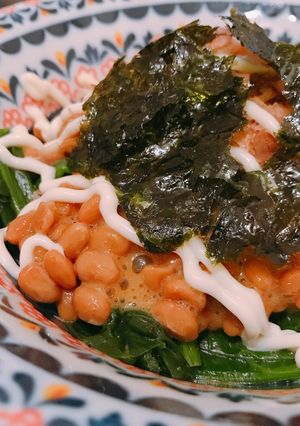 ほうれん草の納豆サラダ-レシピのメイン写真