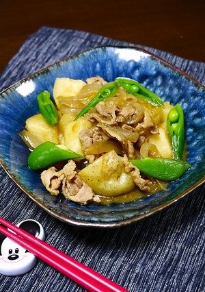 簡単！蕎麦屋のカレー風味☆春の肉じゃが-レシピのメイン写真
