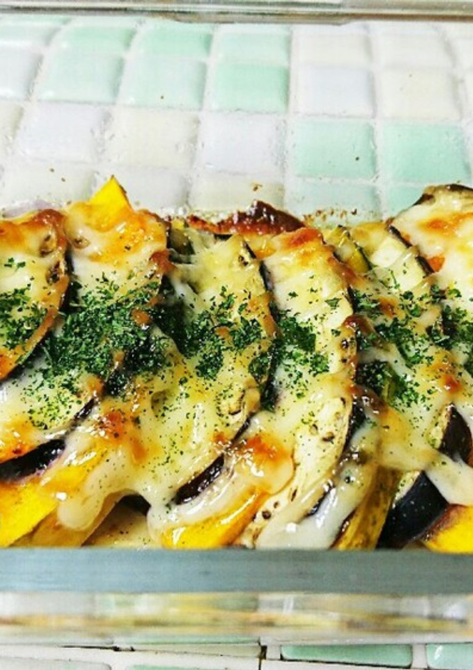 簡単☆なすとかぼちゃのマヨチーズ焼き☆-レシピのメイン写真