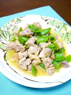 簡単!チキンとスナップエンドウの花椒味噌-レシピのメイン写真