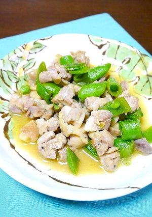 簡単！チキンとスナップエンドウの花椒味噌-レシピのメイン写真