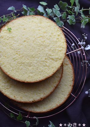 基本のジェノワーズ☆共立てスポンジケーキ-レシピのメイン写真