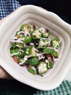 ☆オクラとしらすの塩昆布和え☆-レシピのメイン写真