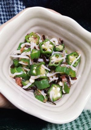 ☆オクラとしらすの塩昆布和え☆-レシピのメイン写真