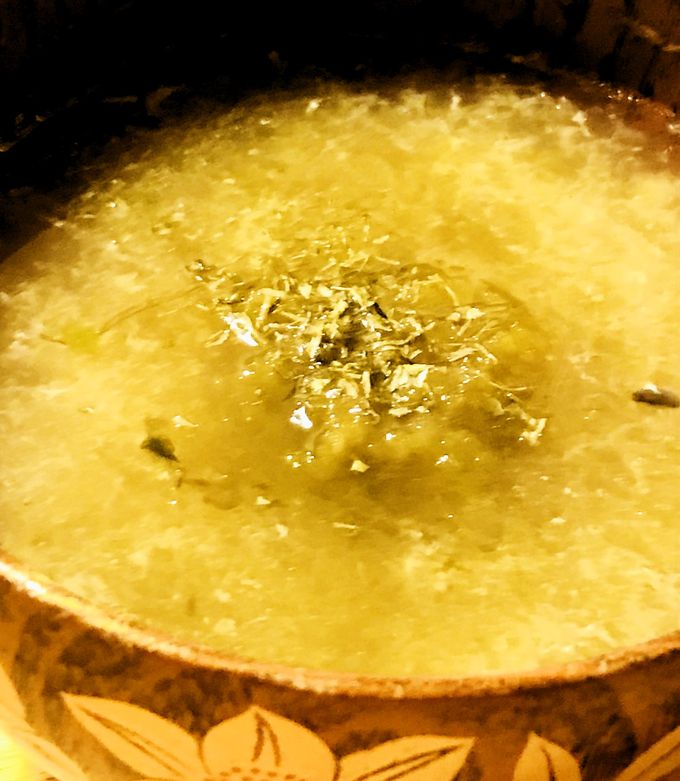 朝のお吸物●寄せ鍋汁を使った海苔とろろ汁-レシピのメイン写真