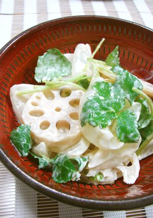 レンジで♪レンコンと新たまのバタマヨポン-レシピのメイン写真