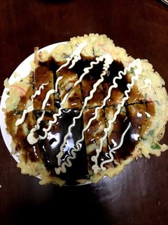 簡単♬カット野菜とネギのお好み焼き風-レシピのメイン写真