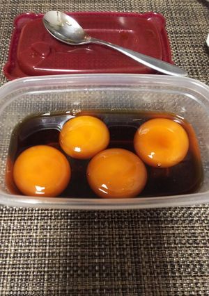 簡単絶品・卵黄の蕎麦つゆ漬け-レシピのメイン写真
