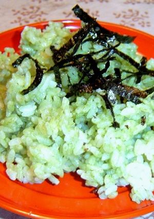 鮮やかなグリーンの抹茶飯-レシピのメイン写真