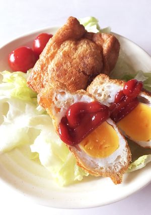 簡単油揚げで冷凍卵のフライ-レシピのメイン写真