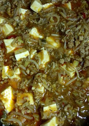 もやし入り簡単！辛さは自由に麻婆豆腐♪-レシピのメイン写真