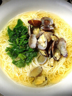 かんたん煮麺 あさりと春菊のせ-レシピのメイン写真