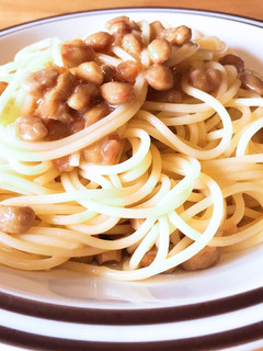 旨早安、体に優しい納豆梅パスタ-レシピのメイン写真