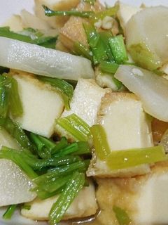 かぶと厚揚げの炒め煮-レシピのメイン写真