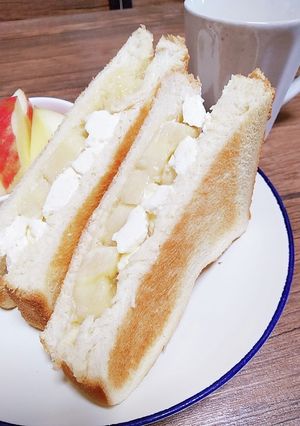 バナナとクリームチーズのホットサンド-レシピのメイン写真
