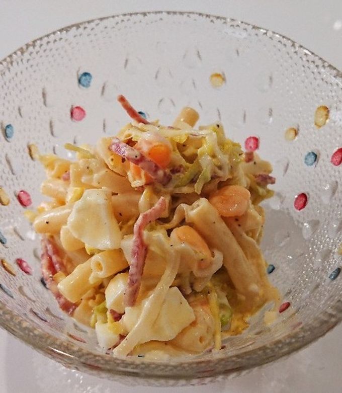 マカロニサラダ（感謝） DOKIN🍳レシピ本｜節約がっつりごはん | ⁡ 子供が喜んで食べる