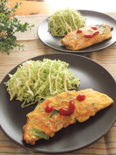 【うす塩そぼろ】×野菜のオムレツ-レシピのメイン写真