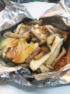 秋鮭のホイル焼 レモンバターで-レシピのメイン写真