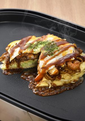 海鮮入り広島風お好み焼き-レシピのメイン写真