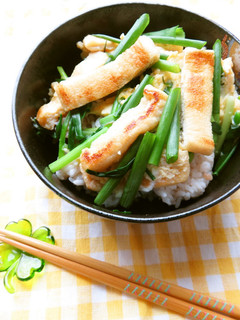 ☺簡単♪油揚げと小ねぎの節約玉子とじ丼☺-レシピのメイン写真