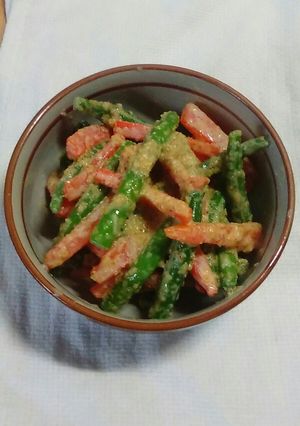 いんげんとにんじんのゴママヨ和え-レシピのメイン写真