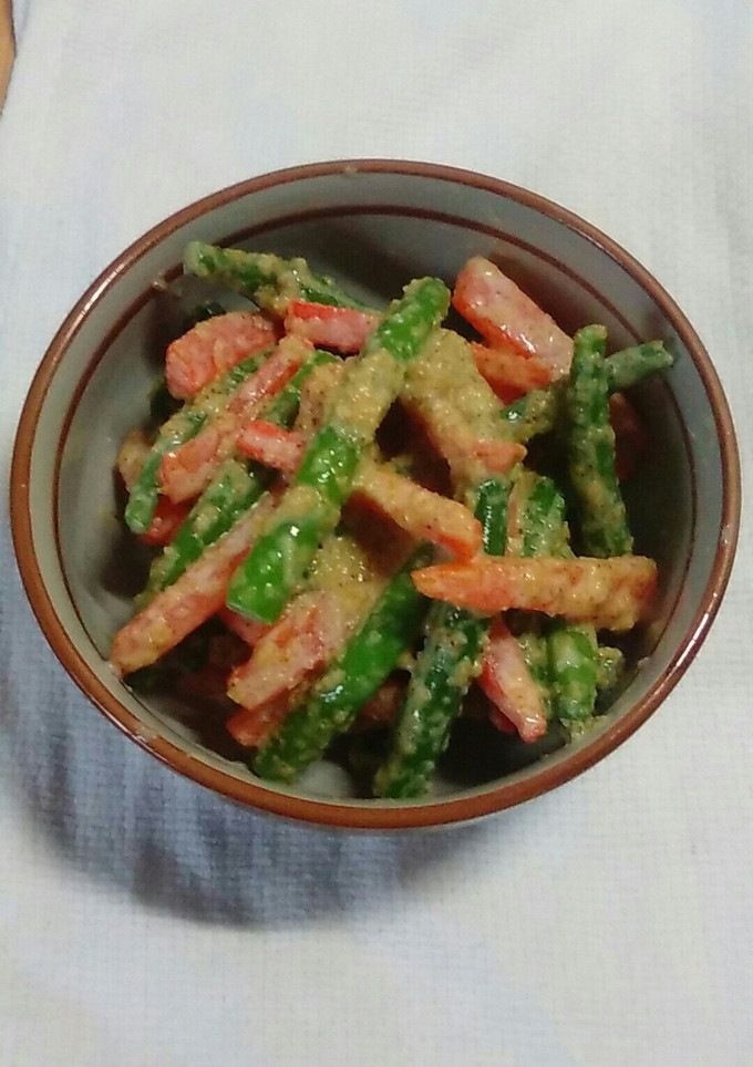 いんげんとにんじんのゴママヨ和え-レシピのメイン写真