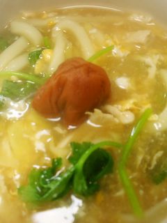 生姜たっぷりあんかけうどんで風邪撃退-レシピのメイン写真