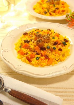 ほたてとかぼちゃのサフランライス-レシピのメイン写真