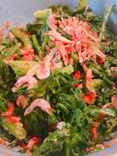 簡単!春菊と桜海老の胡麻和え-レシピのメイン写真