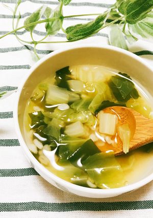 キャベツと押し麦の春スープ-レシピのメイン写真