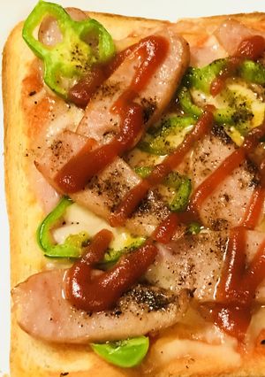 ピザ風☆ハム＆ソーセージ・チーズトースト-レシピのメイン写真