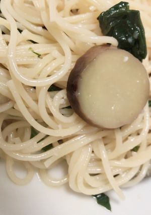 なすとほうれん草のペペロンチーノ風パスタ-レシピのメイン写真