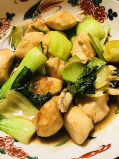 鶏肉とチンゲン菜のオイスターソース炒め-レシピのメイン写真