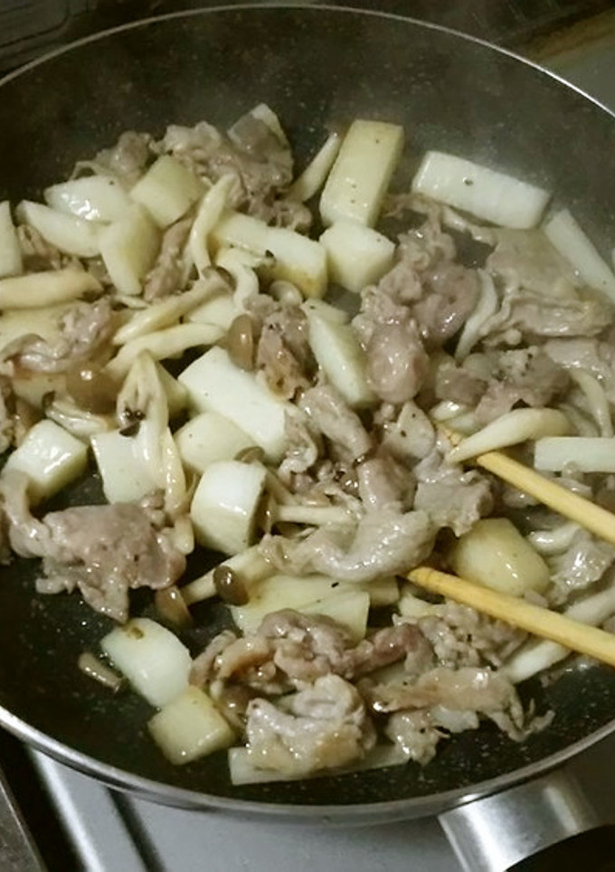 長芋と豚肉の昆布茶炒め-レシピのメイン写真
