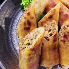 รูปของ 焼かずに冷蔵保存！ヘルシーキャベ肉春巻き